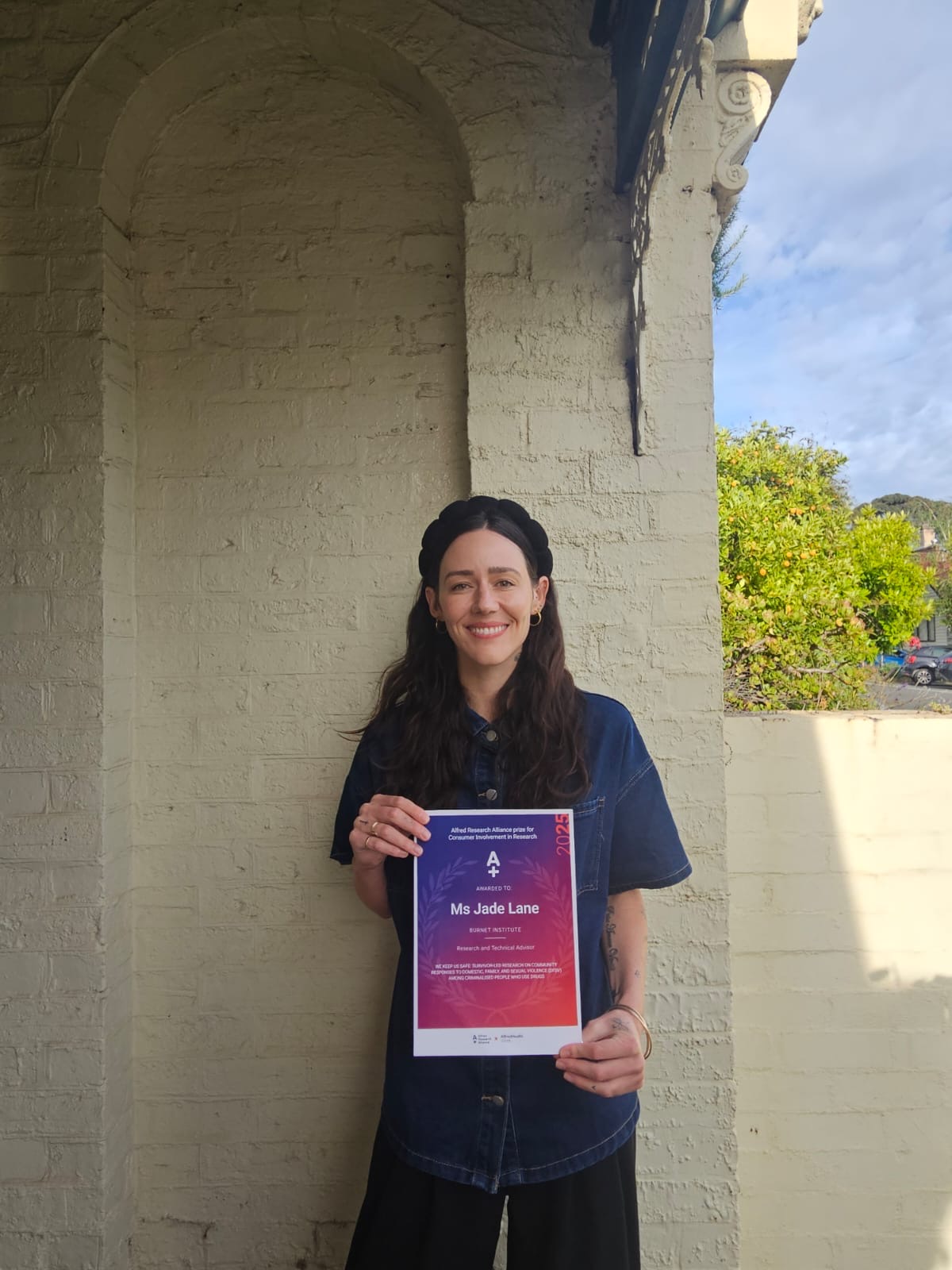 Consumers involvement in research abstract winner - Jade Lane