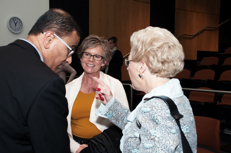 Susan Alberti greets attendees at the 2018 Alfred Health Week Research Day Keynote address