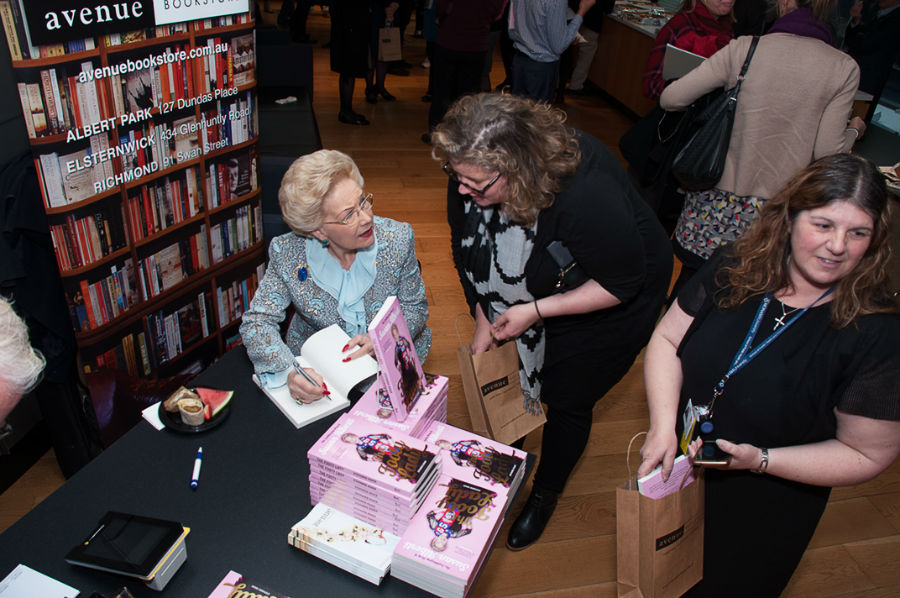 Dr Susan Alberti, AC, signs copies of her autobiography at the 2018 Alfred Health Week Research Day Keynote Address