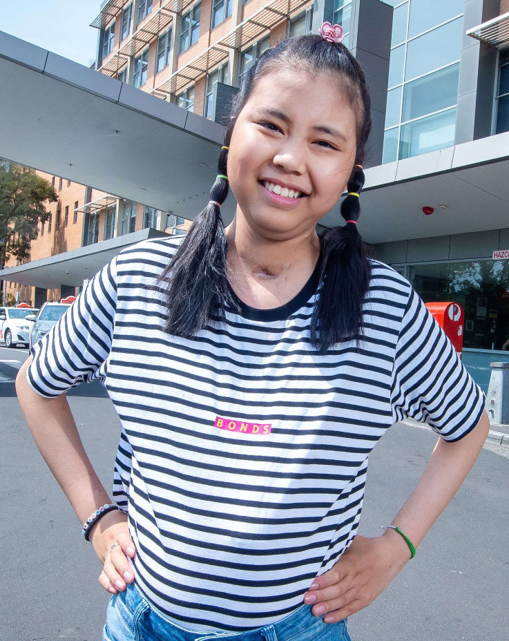 Thuong Mai after her life-saving lung and kidney transplants at The Alfred.