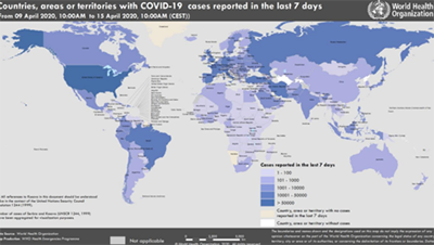 WHO COVID-19 global map